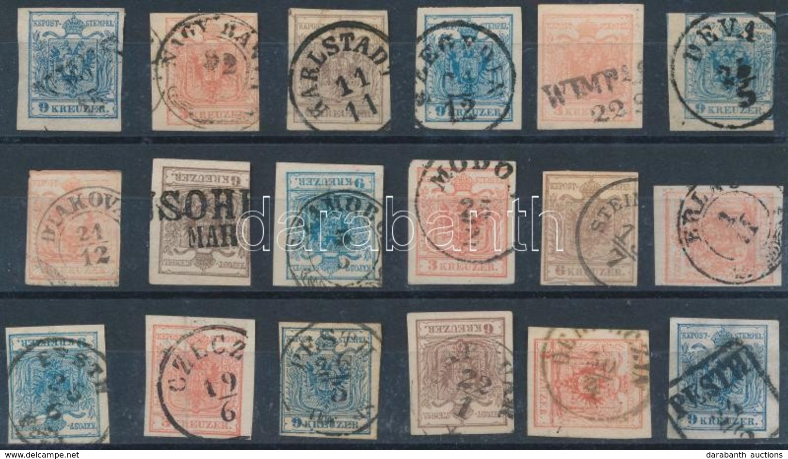 O 1850 18 Db Bélyeg Szép Bélyegzésekkel / 18 Stamps With Nice / Readable Cancellations - Autres & Non Classés