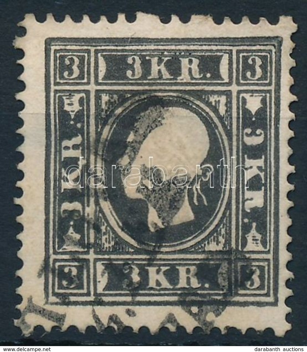 O 1858 3kr II Fekete / Black '(BE)LLOVAR - Sonstige & Ohne Zuordnung