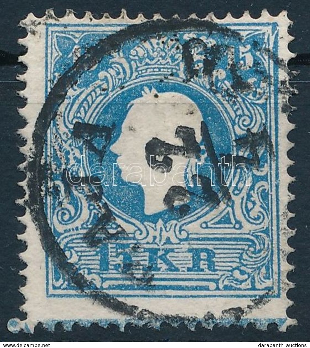 O 1858 15kr II. Világoskék, Andráskereszt Végződéssel + Lemezhiba Az Orron / Light Blue, St. Andrews Cross Part And Plat - Autres & Non Classés