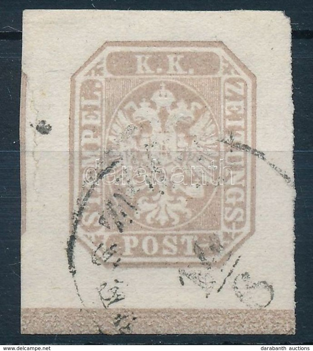 O 1863 Hírlapbélyeg ívszéli, Szegélyvonalas / Newspaper Stamp With Margin 'VESZPRIM' - Sonstige & Ohne Zuordnung