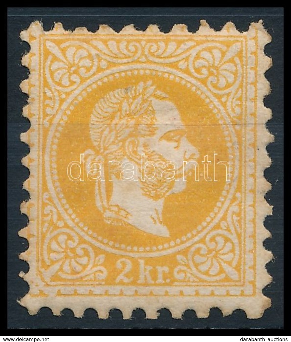 * 1867 2kr Sötétnarancs, Eredeti Gumival és Halvány Falcnyommal / Dark Orange With Original Gum And Light Hinge. Certifi - Autres & Non Classés