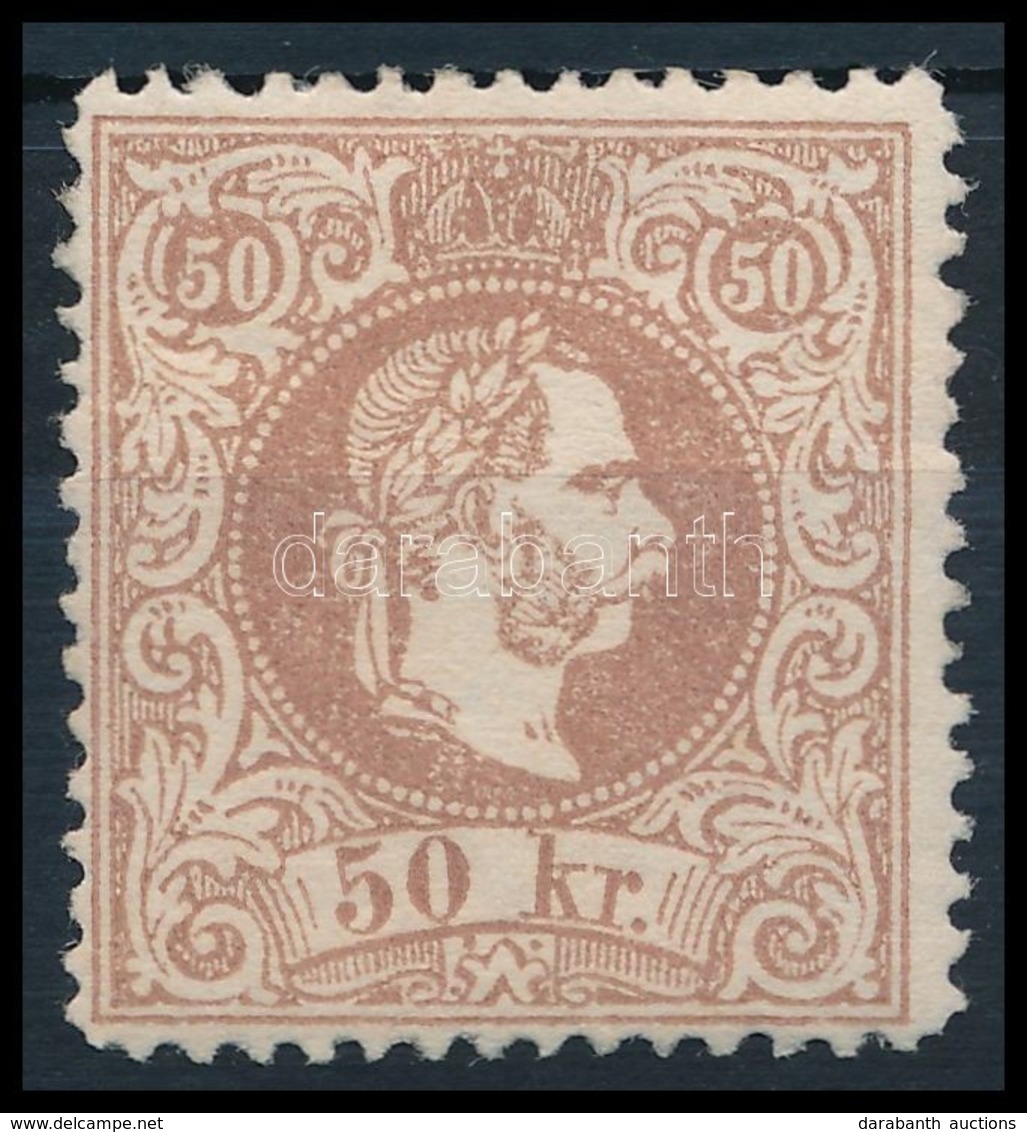 * 1867 50kr Barna, Eredeti Gumival / Mi 41 Brown,  With Original Gum. Certificate: Steiner - Autres & Non Classés