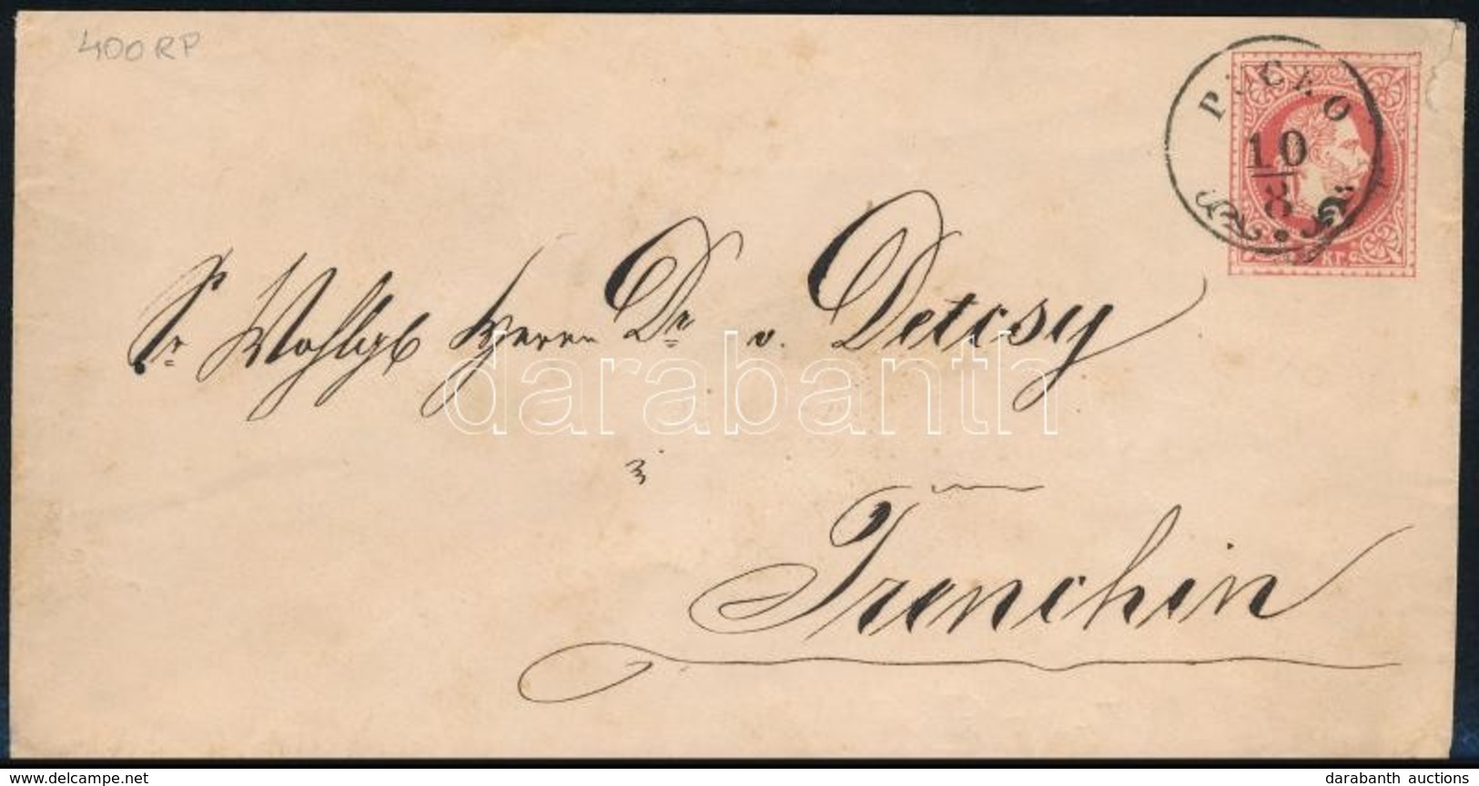 ~1867 5kr Díjjegyes Boríték / PS-cover 'PUCHO' - Trencsén - Sonstige & Ohne Zuordnung