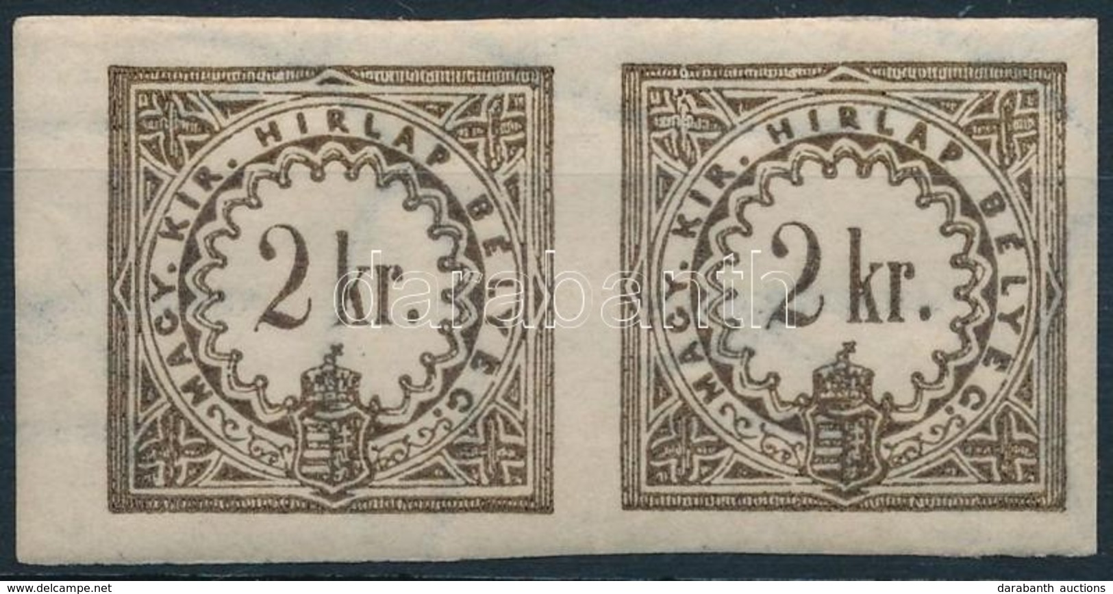 ** 1888 Hírlapilleték Bélyeg 2kr Pár / Newspaper Duty 2kr Pair - Autres & Non Classés