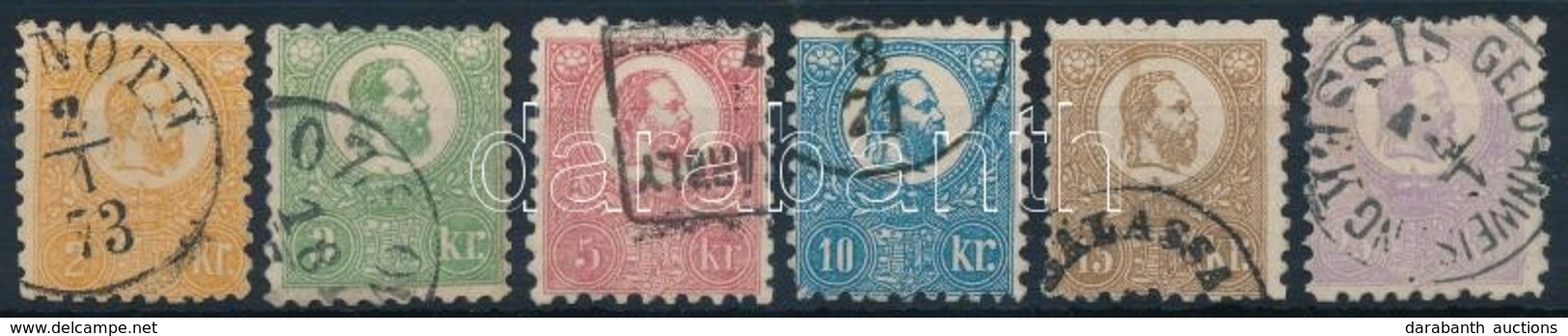 O 1871 Kőnyomat Teljes Sor, 10kr Rövid Bal Alsó Sarokfoggal, Egyébként Jó Minőségű Bélyegek / Mi 1-6 Good Quality Set Ex - Autres & Non Classés