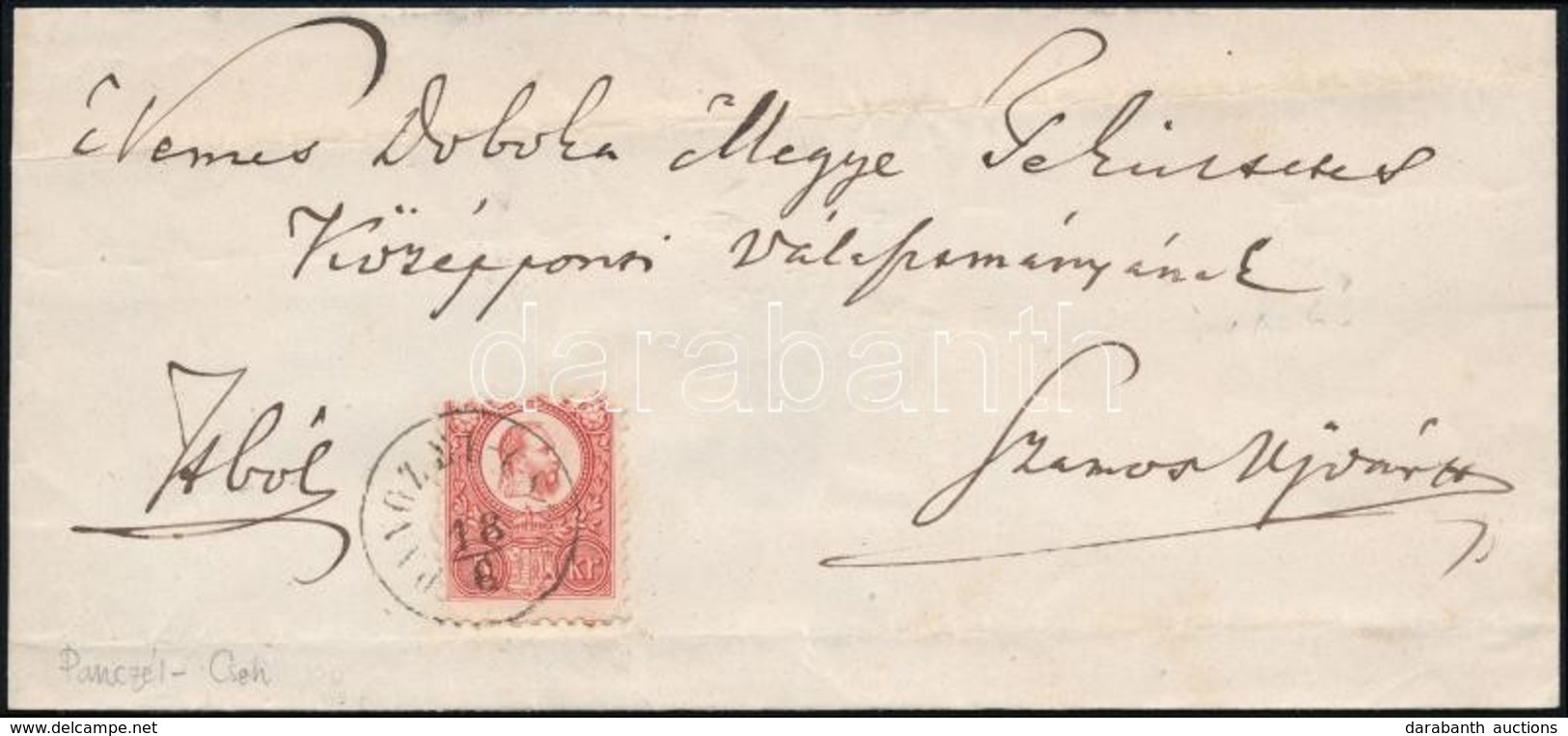 ~1873 5kr Levélen / On Cover 'PÁNCZÉL-CSEH' - Szamosújvár - Altri & Non Classificati