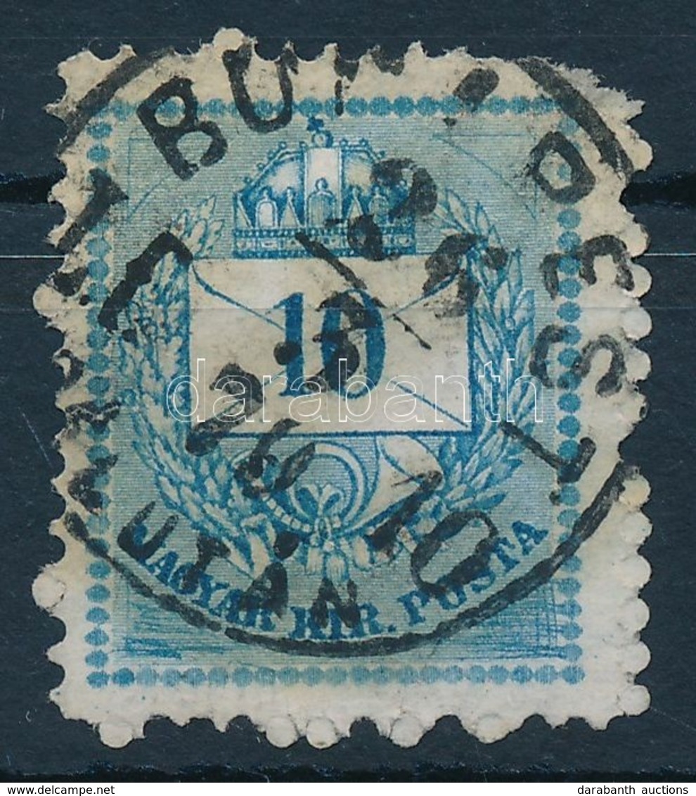 O 1874 10kr, Alsó Háromszögek Kontár Vésésjavítással (ex Lovász) / Retouche - Sonstige & Ohne Zuordnung