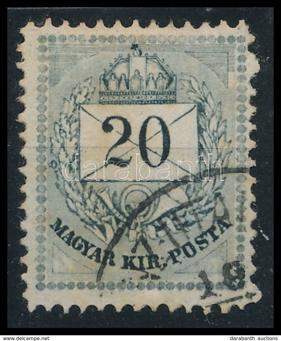 O 1874 20kr Felső Ernyős Vésésjavítással / With Retouche - Autres & Non Classés