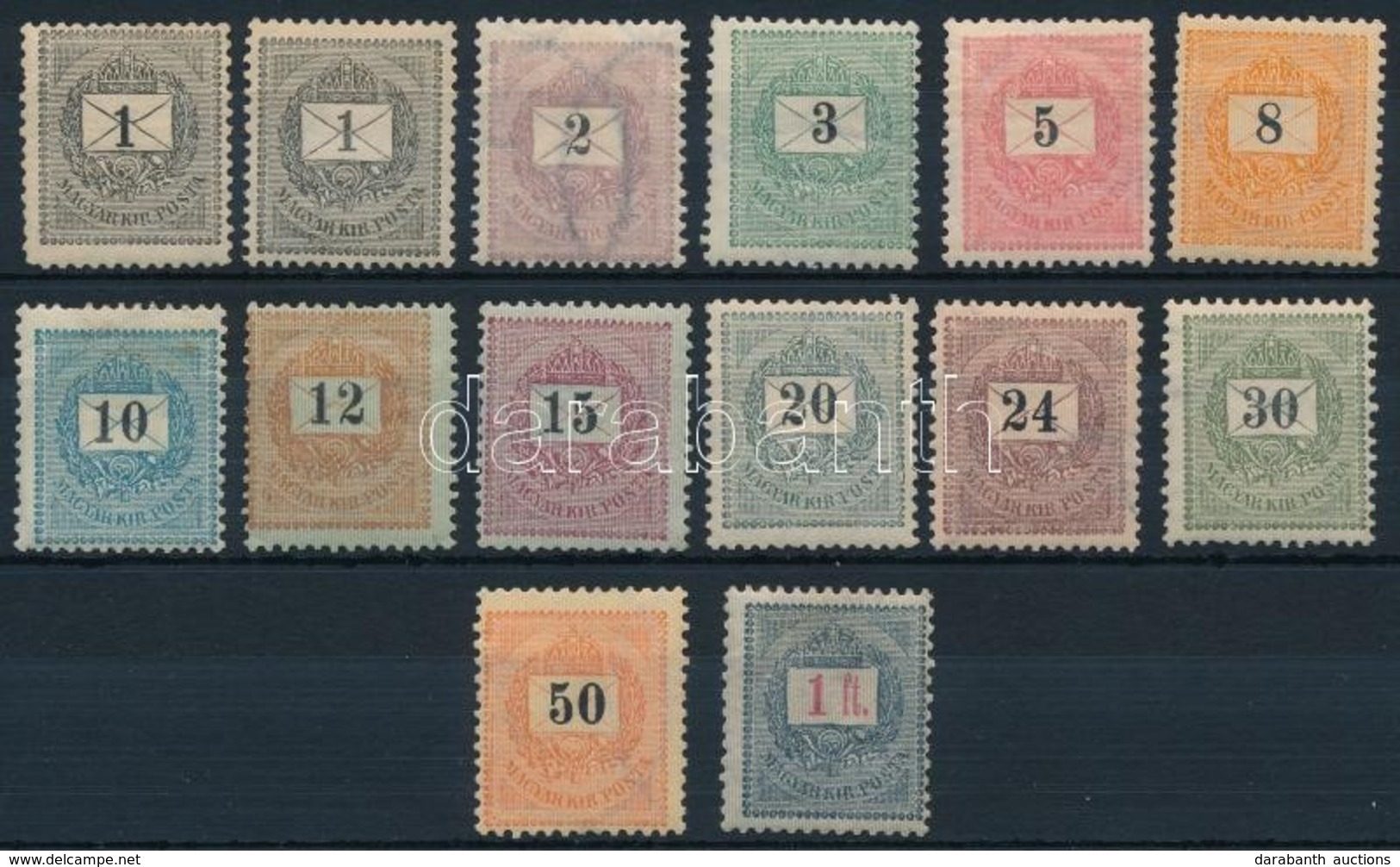 * 1889 'E' Teljes Sor (85.000) / Mi 27 I B-39 B (apró Foghibák / Perforation Faults) - Autres & Non Classés