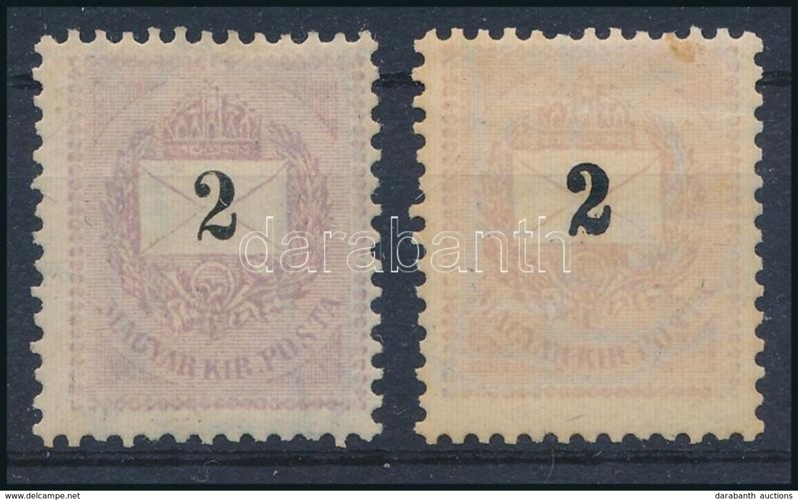 ** 1898 2kr Vastag Számjeggyel + Támpéldány / With Thick Number - Sonstige & Ohne Zuordnung