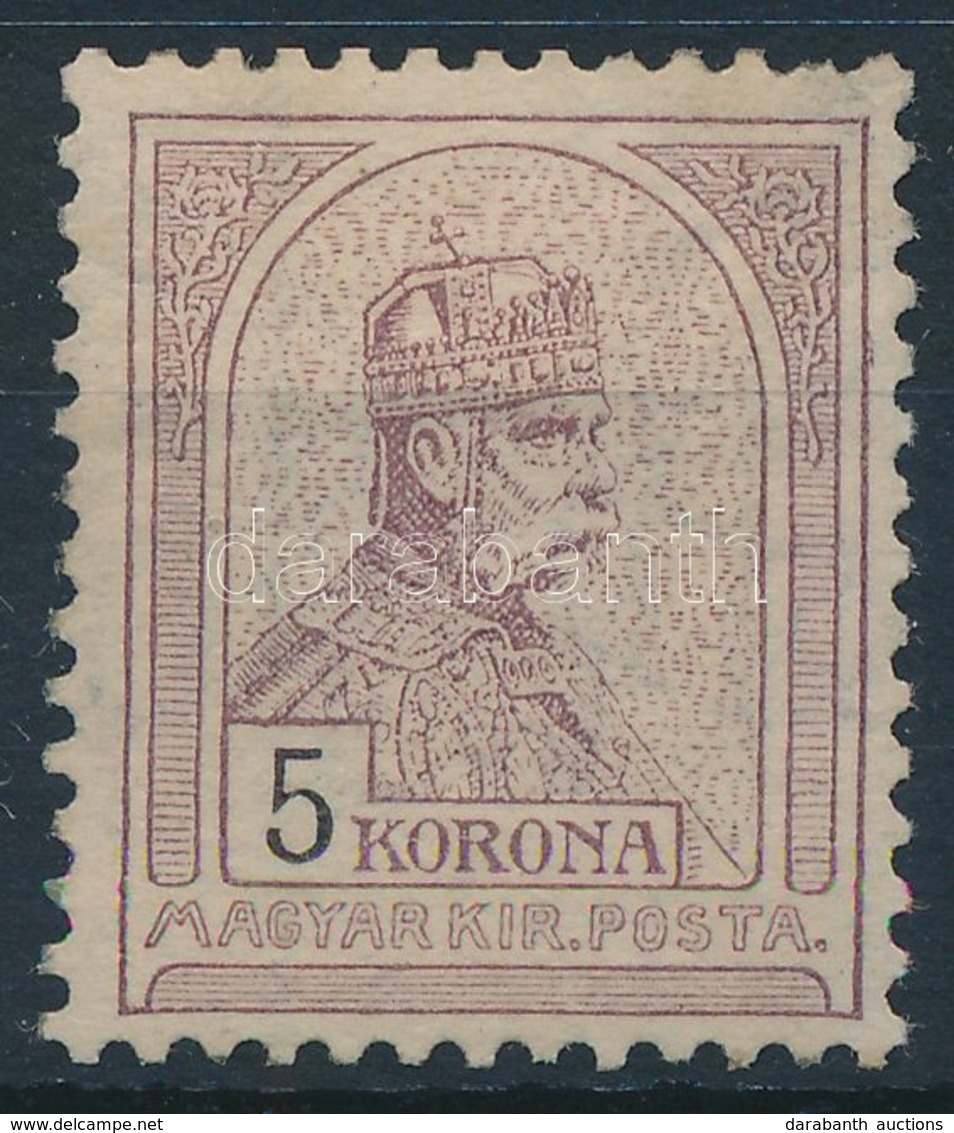 * 1904 Turul 5K 1-es Vízjelállással (68.000) / Mi 89 (gumihiba, Ráncok / Gum Disturbance, Creases) - Sonstige & Ohne Zuordnung