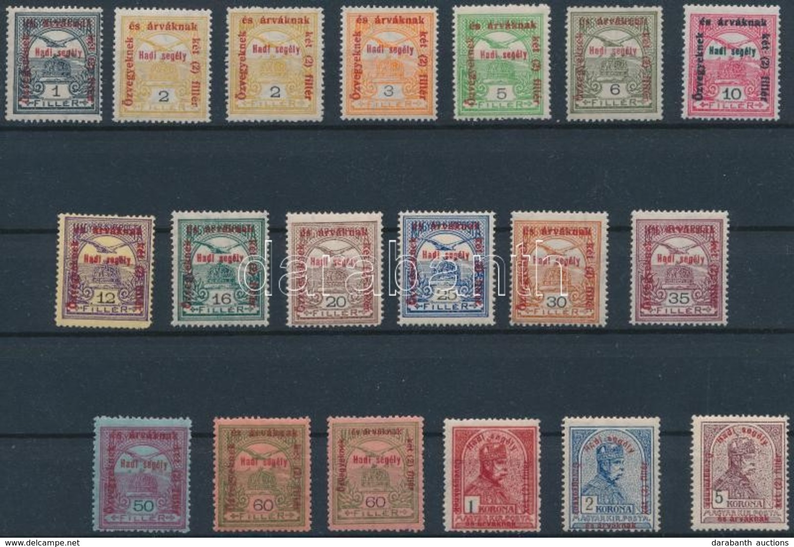 ** * 1915 Hadisegély II. Sor (12.000) / Mi 162-178 (apró Foghibák, Gumihibák / Perf. Errors, Gum Disturbances) - Sonstige & Ohne Zuordnung