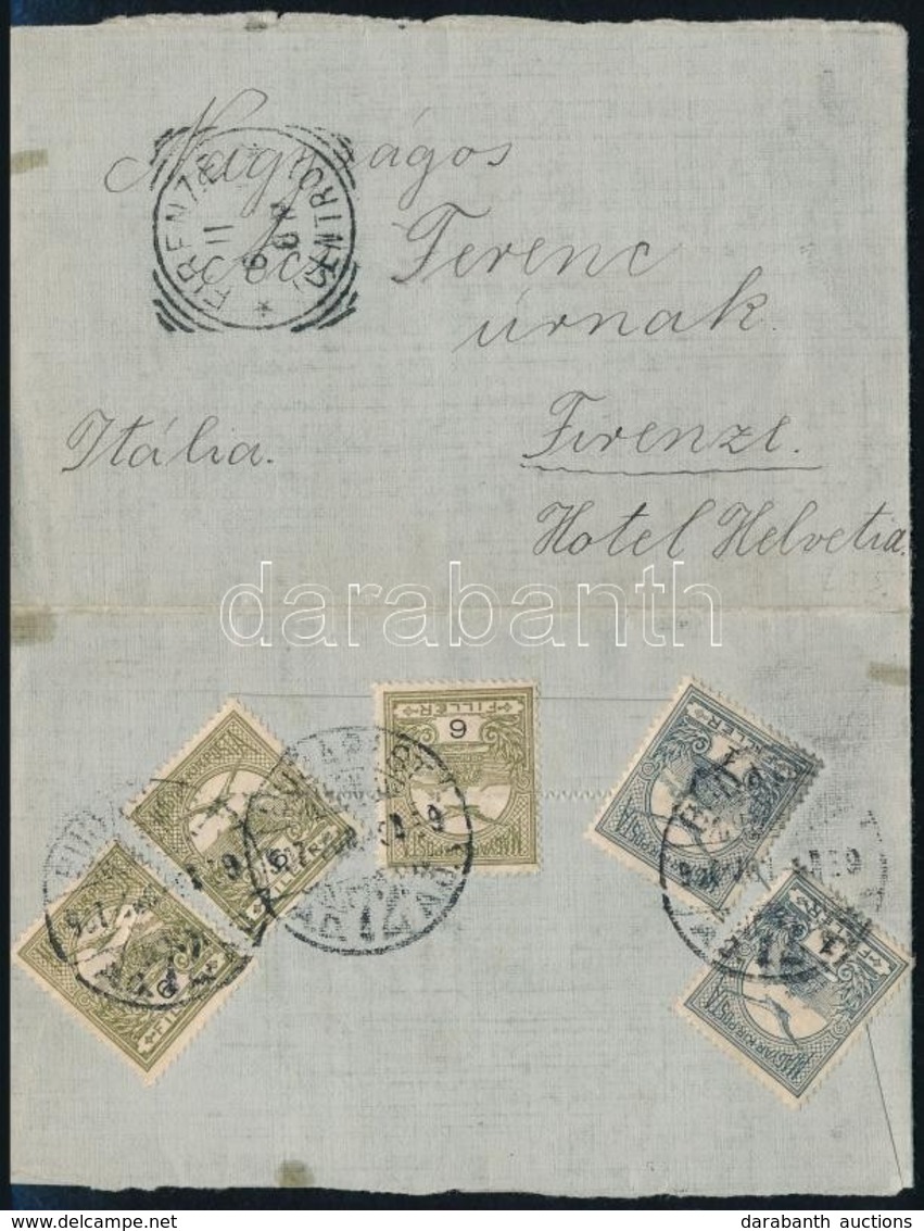 1907 Levél 20f Bérmentesítéssel Firenzébe, Teljes Tartalommal / Cover To Frenze - Sonstige & Ohne Zuordnung