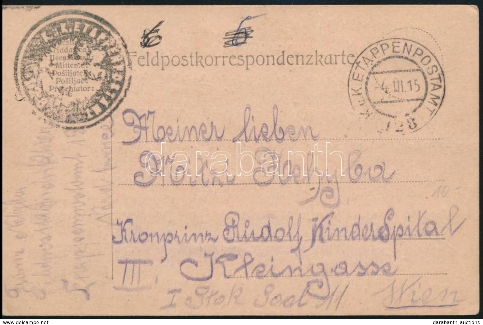 1916 Tábori Posta Levelezőlap / Field Postcard 'K.u.k. ETAPPENPOSTAMT 128' - Autres & Non Classés