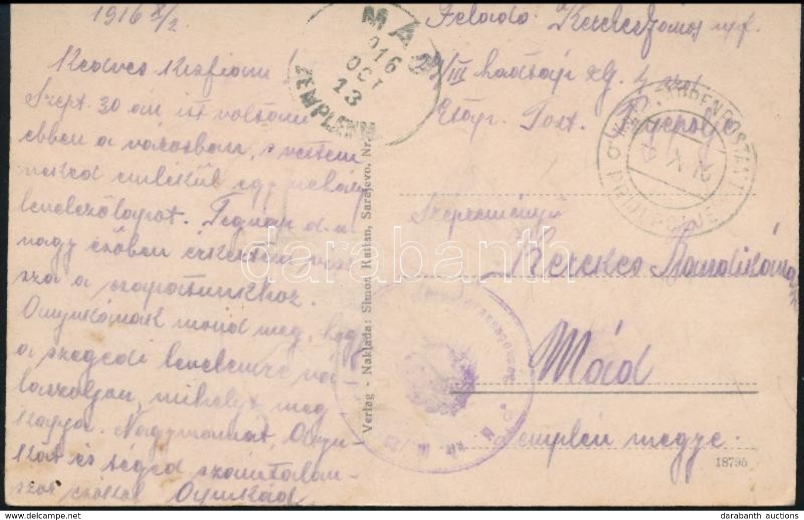 1916 Képeslap / Postcard ,,EP PRIJEPOLJE B' - Altri & Non Classificati