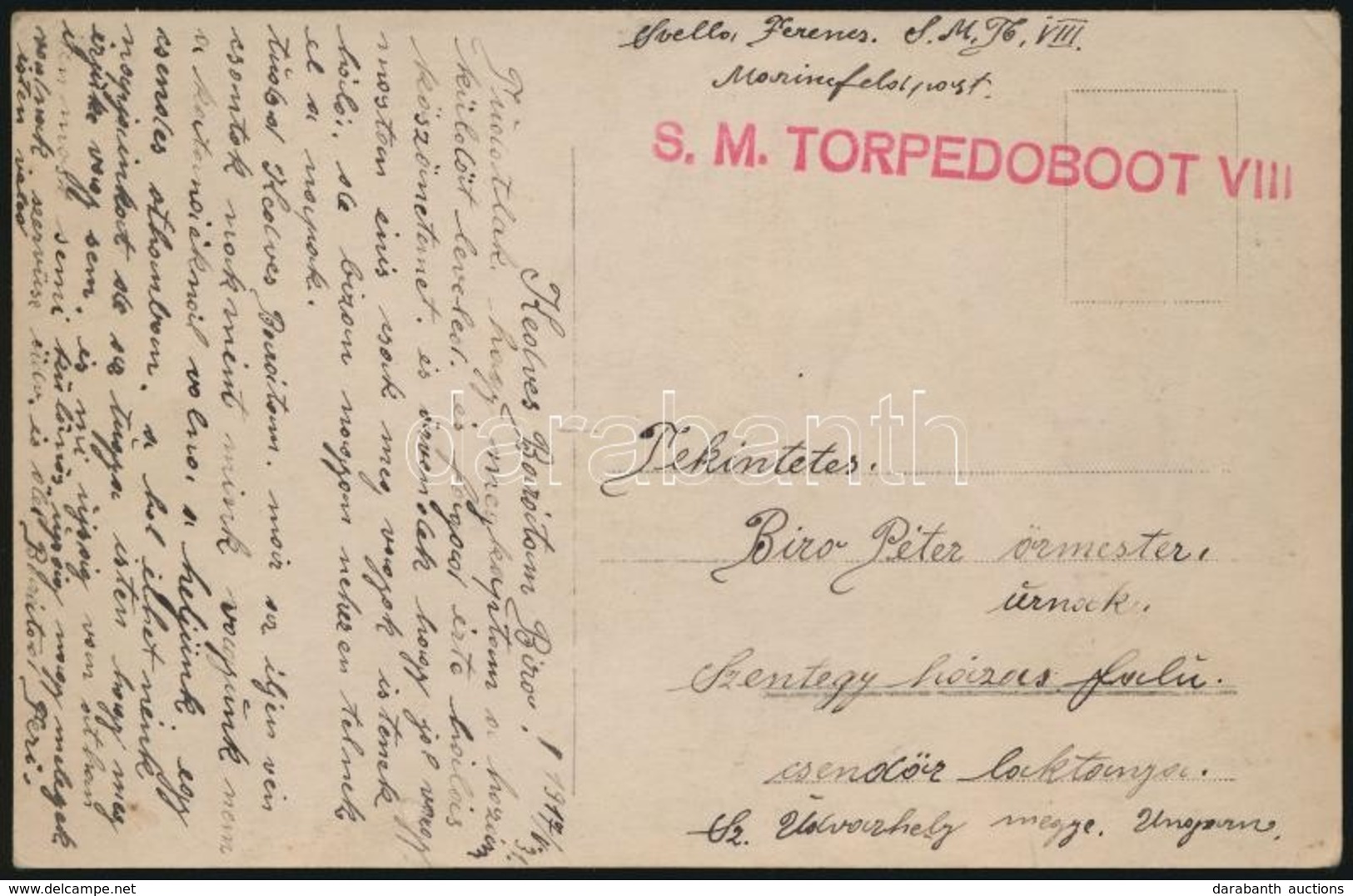 1917 Fénykép Torpedóhajókról Tábori Postán Küldve / Field Photo Postcard 'S.M. TORPEDOBOOT VIII' - Sonstige & Ohne Zuordnung