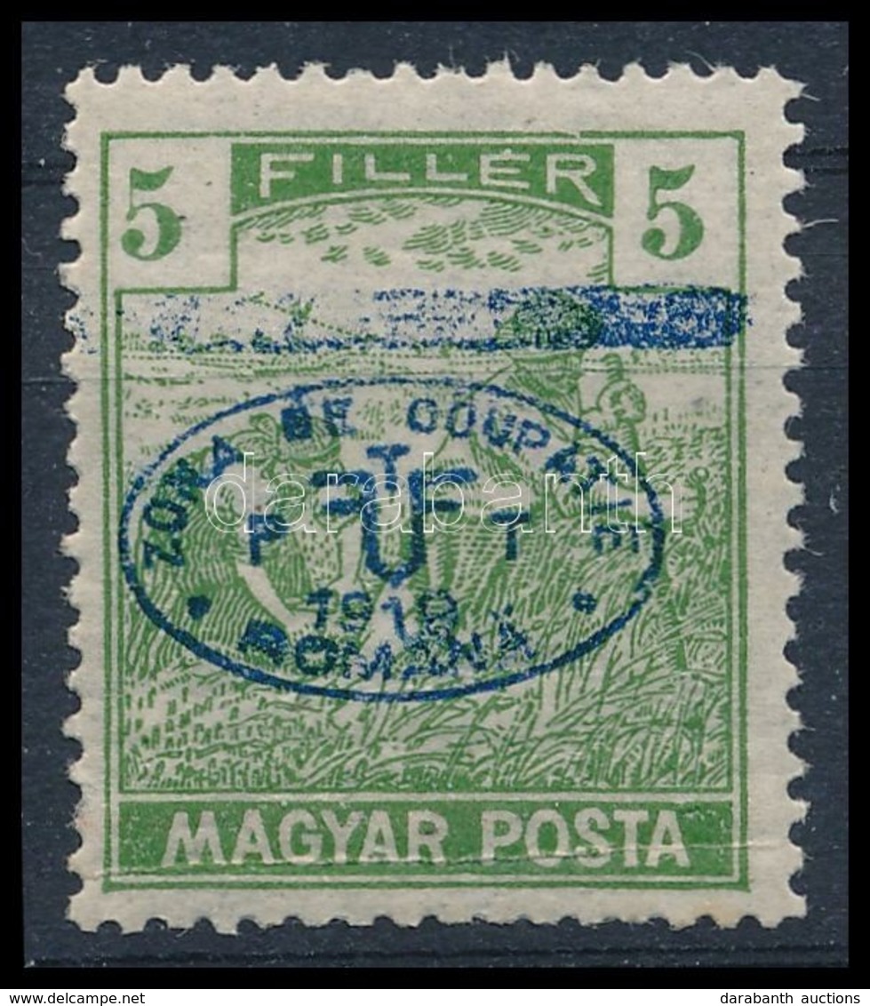 * Debrecen I. 1919 Magyar Posta 5f Szegélyléc Lenyomattal / Mi 65 With Borderline Print. Signed: Bodor - Autres & Non Classés