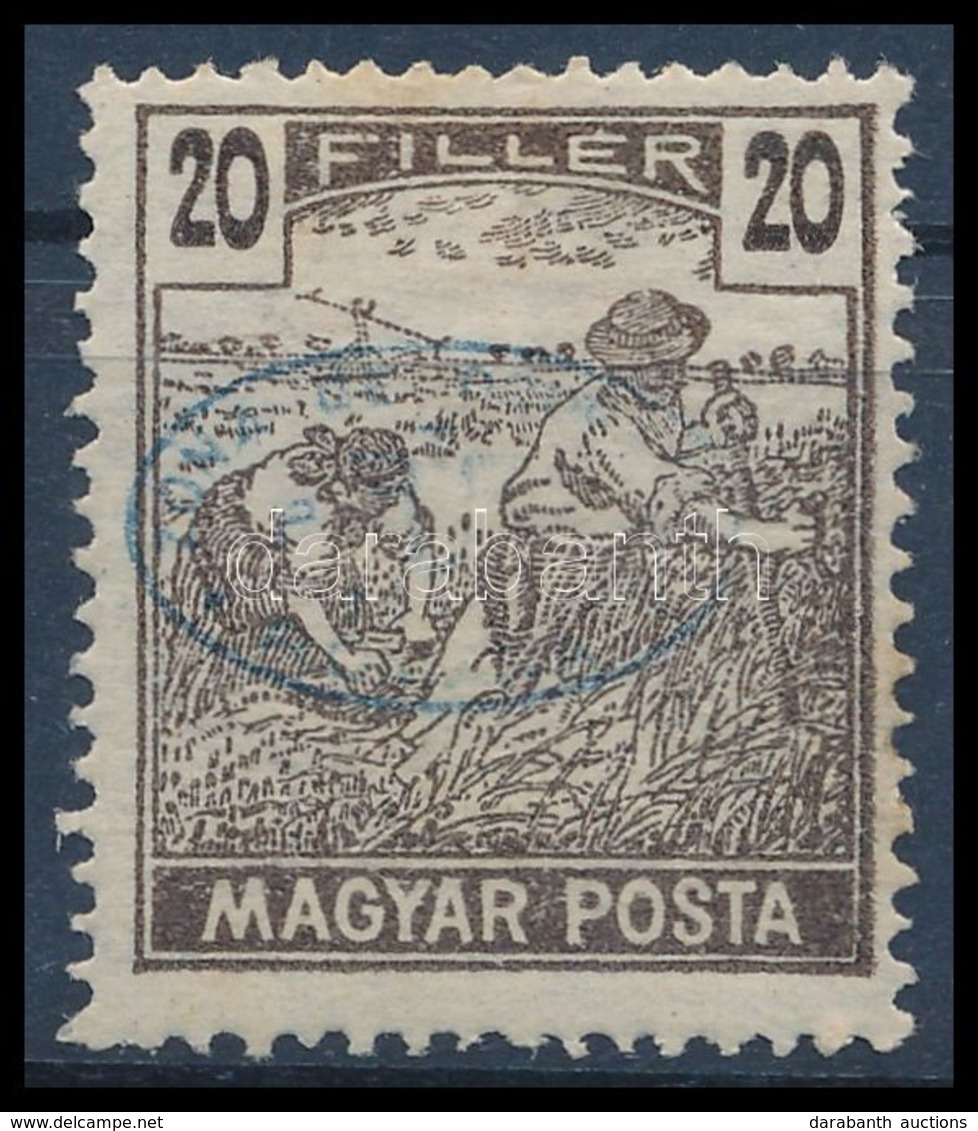 * Debrecen I. 1919 Magyar Posta 20f Nagyon Halvány Felülnyomással / Mi 68 With Light Overprint. Signed: Bodor - Sonstige & Ohne Zuordnung