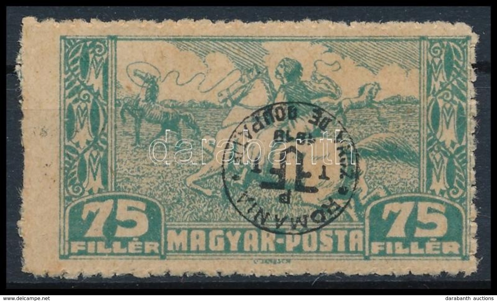 ** Debrecen II. 1920 75f Fordított Felülnyomással (35.000) / Mi 91 X With Inverted Overprint. Signed: Bodor - Sonstige & Ohne Zuordnung