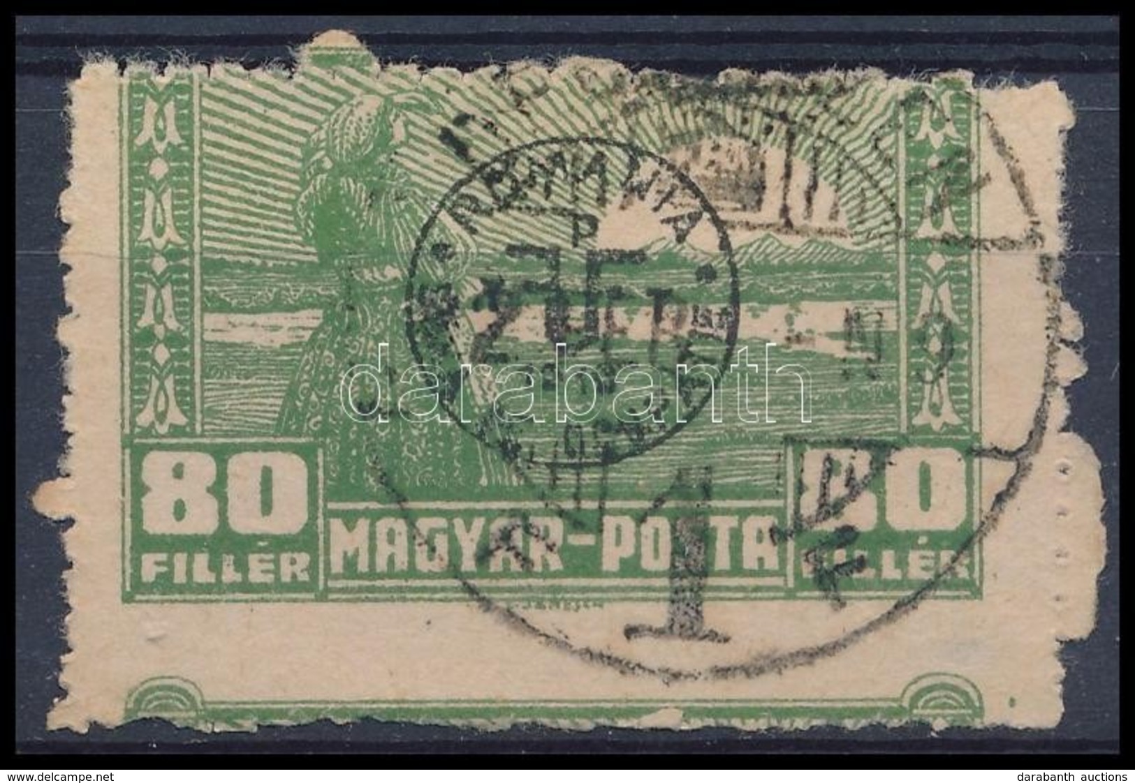 O Debrecen II. 1920 80f Elfogazva / Mi 92 X, With Shifted Perforation. Signed: Bodor - Autres & Non Classés