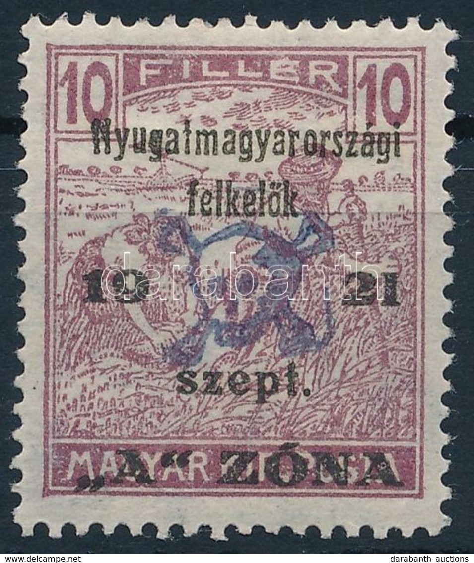 * Nyugat-Magyarország II. 1921 Arató 10f (10.000) / Mi 12 Signed: Bodor - Autres & Non Classés