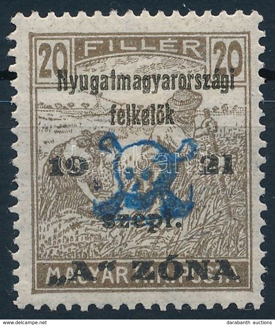 * Nyugat-Magyarország II. 1921 Arató 20f (40.000) / Mi 14 Signed: Bodor - Sonstige & Ohne Zuordnung