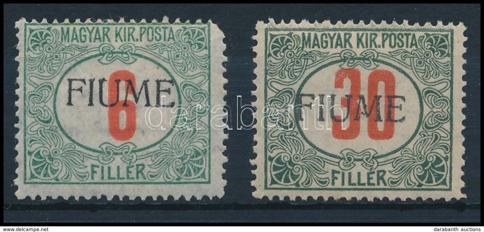 * 1918 Portó 6f és 30f (39.500) / Mi P7 + P12 Signed: Bodor - Sonstige & Ohne Zuordnung