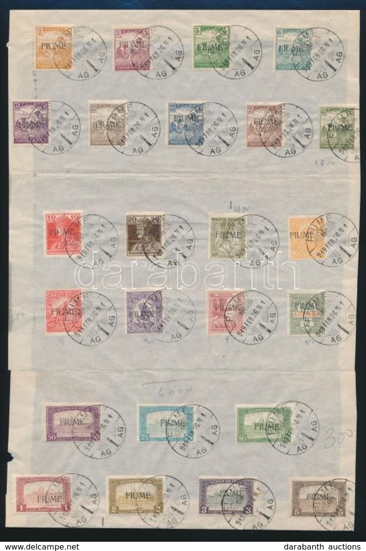 1918 24 Klf Bélyeg Papírlapon (min 14.700) / 24 Different Stamps On Paper. Signed: Bodor - Sonstige & Ohne Zuordnung