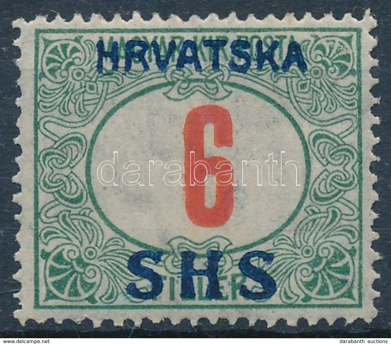 * 1918 Portó 6f Kiadásra Nem Került (**14.000) / Mi II, Unissued. Signed: Bodor - Autres & Non Classés