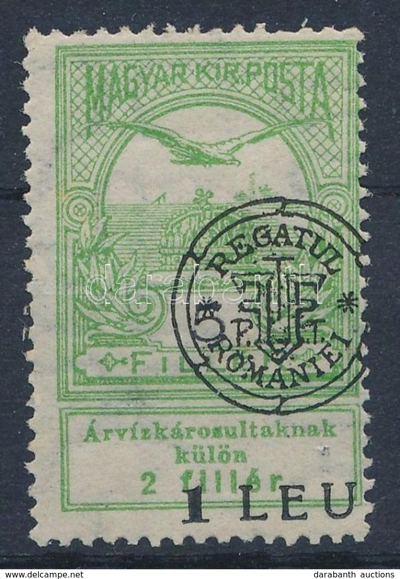 * 1919 Árvíz 5f, Elcsúszott Felülnyomással / Mi 4 I. With Shifted Overprint. Signed: Bodor - Autres & Non Classés