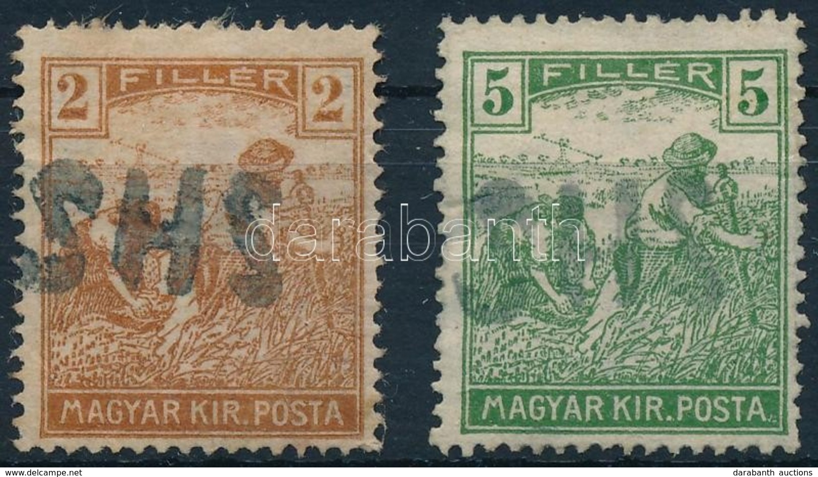 * 1919 2 Db Magánkiadású Bélyeg / 2 Stamps. Signed: Bodor - Sonstige & Ohne Zuordnung
