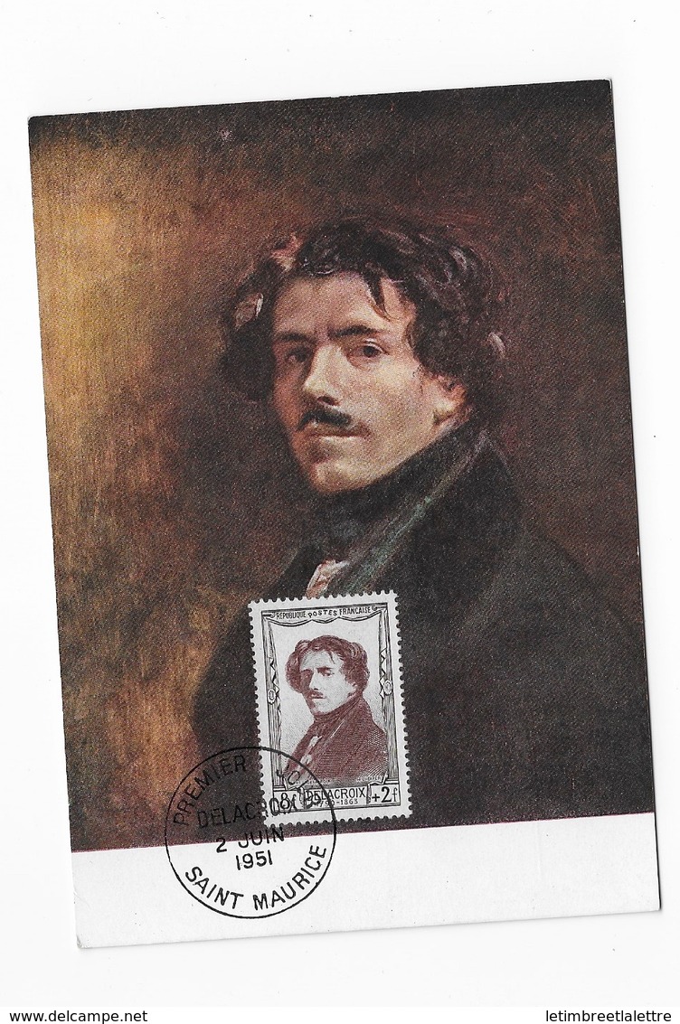 Carte Maximum 1951 Delacroix - 1950-1959