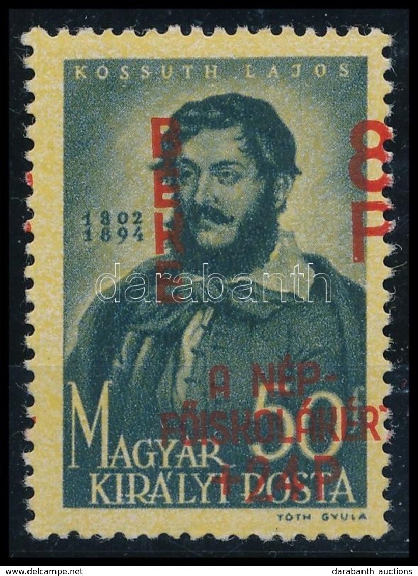 ** 1945 Béke I. 8P/50f Látványosan Jobbra Tolódott Felülnyomás / Mi 776 With Shifted Overprint - Sonstige & Ohne Zuordnung