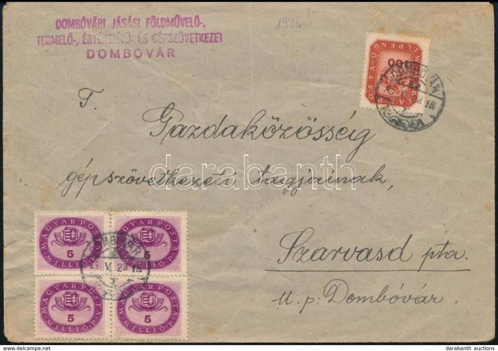 1946 (17. Díjszabás) Levél 120 Millió P Bérmentesítéssel / Cover With 120 Million P Franking - Sonstige & Ohne Zuordnung