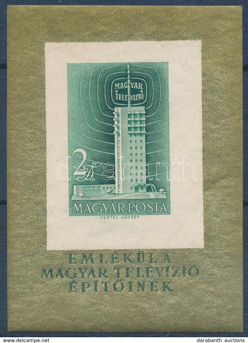 ** 1958 Televízió Vágott Blokk (25.000) / Mi Bl 26 Imperforate Block - Autres & Non Classés