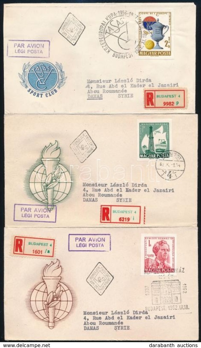 1962 Évfordulók-események Vágott Sor 12 Db Ajánlott FDC-n (13.500) / Imperforate Set On 12 Registered FDC's - Other & Unclassified