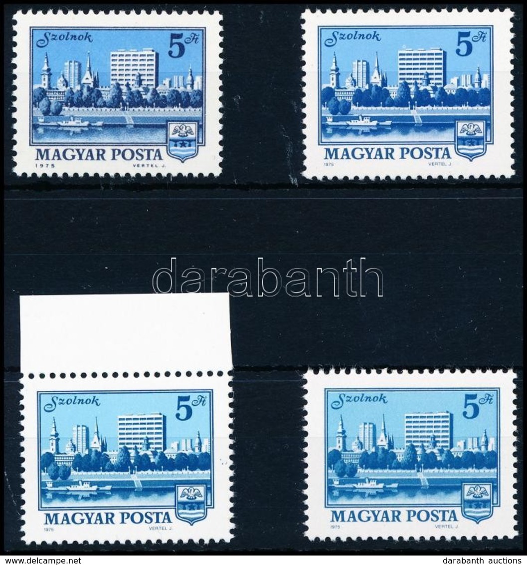 ** 1975 Szolnok Mind A 4 Létező Papír- és Gumivariáció / 4 X Mi 3025 Paper And Gum Varieties - Autres & Non Classés