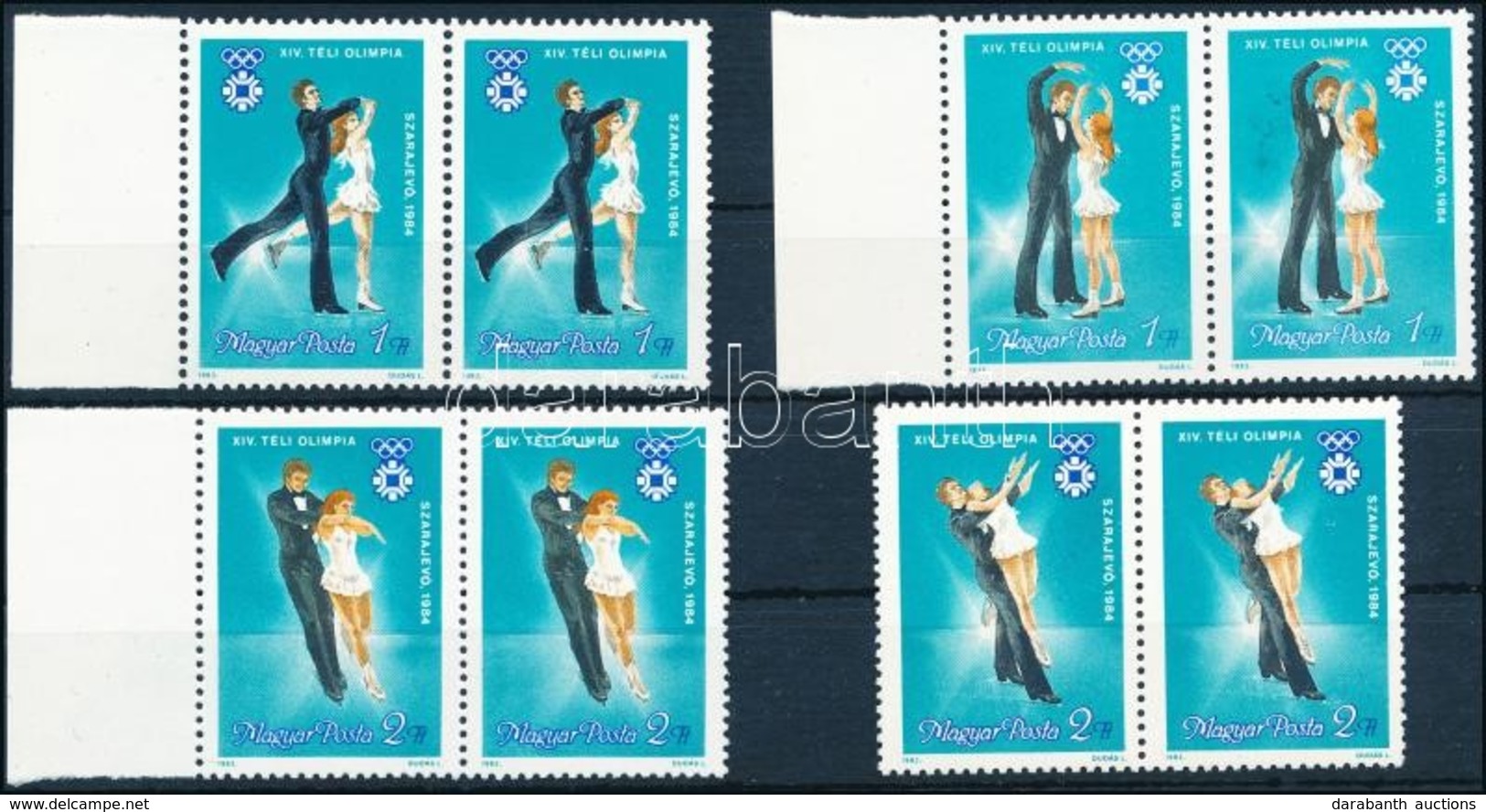 ** 1983 Téli Olimpia (VII.) - Szarajevó 4 Klf érték Párokban / Mi 3652-3655 Pairs - Autres & Non Classés