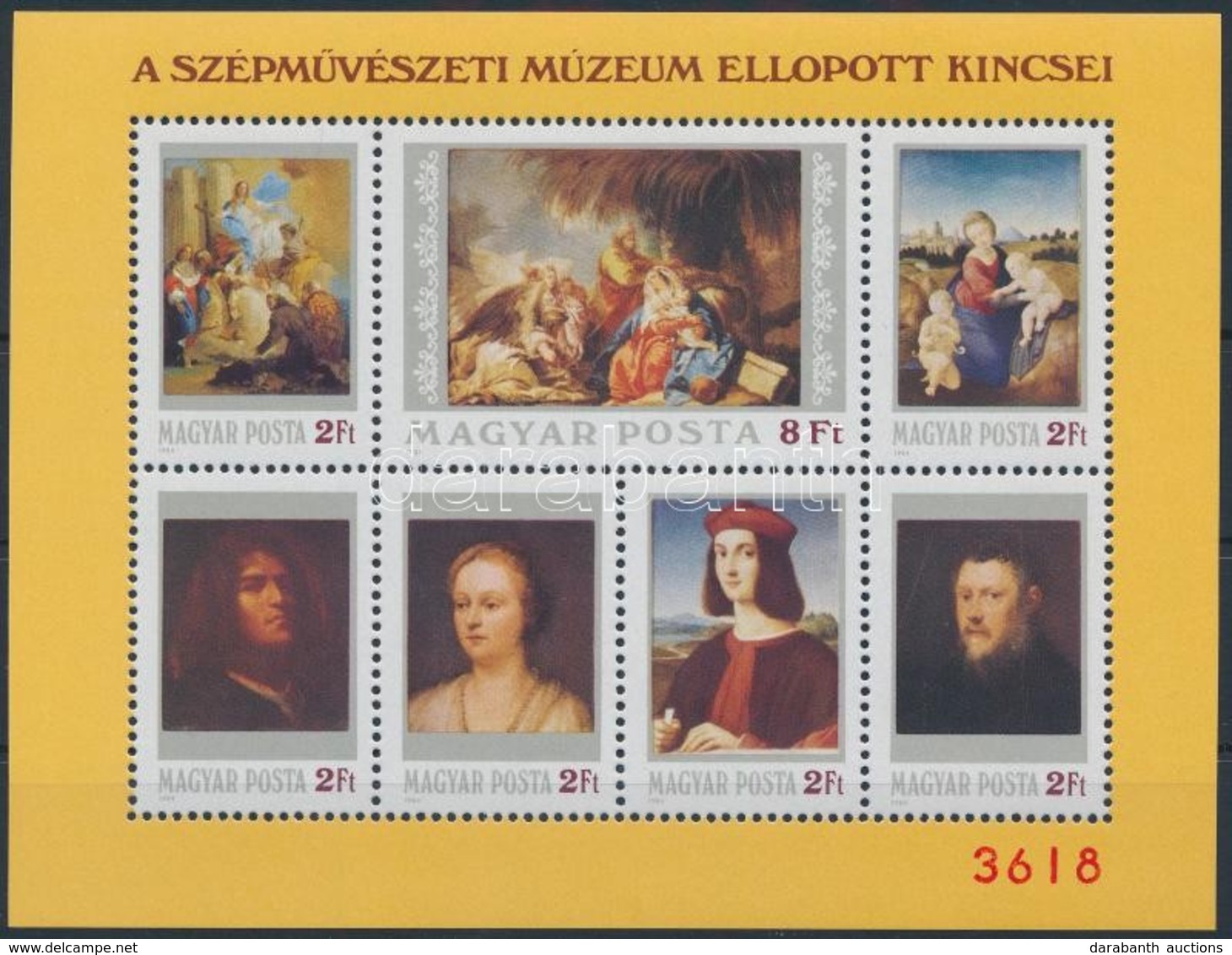 ** 1984 Festmény XXII. - Szépművészeti Múzeum Ajándék Blokk (25.000) / Mi Block 170 Present Of The Post - Sonstige & Ohne Zuordnung