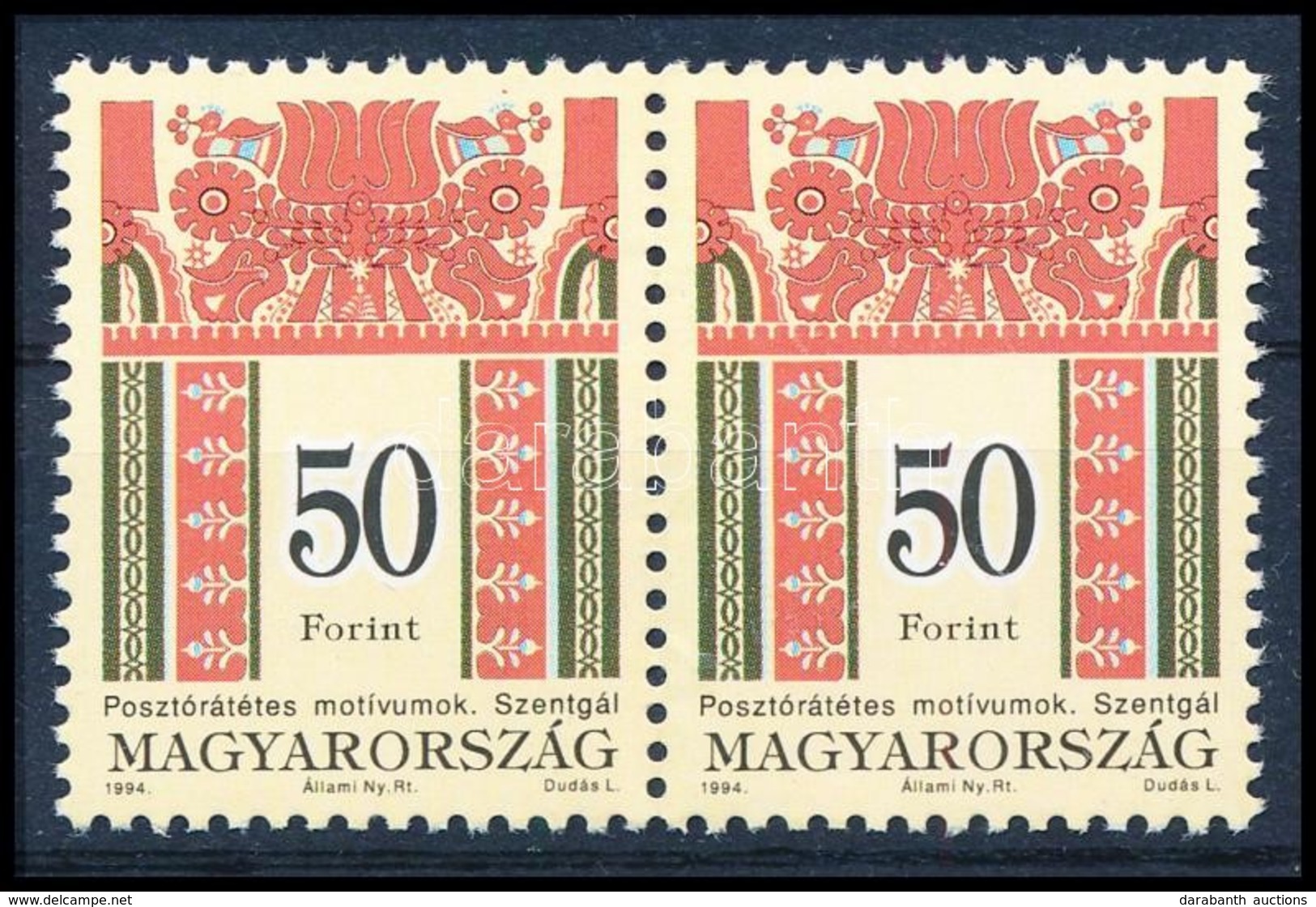 ** 1994 Magyar Népművészet 50Ft Pár I.D. Típus / Mi 4317 Pair, I.D. Type - Autres & Non Classés