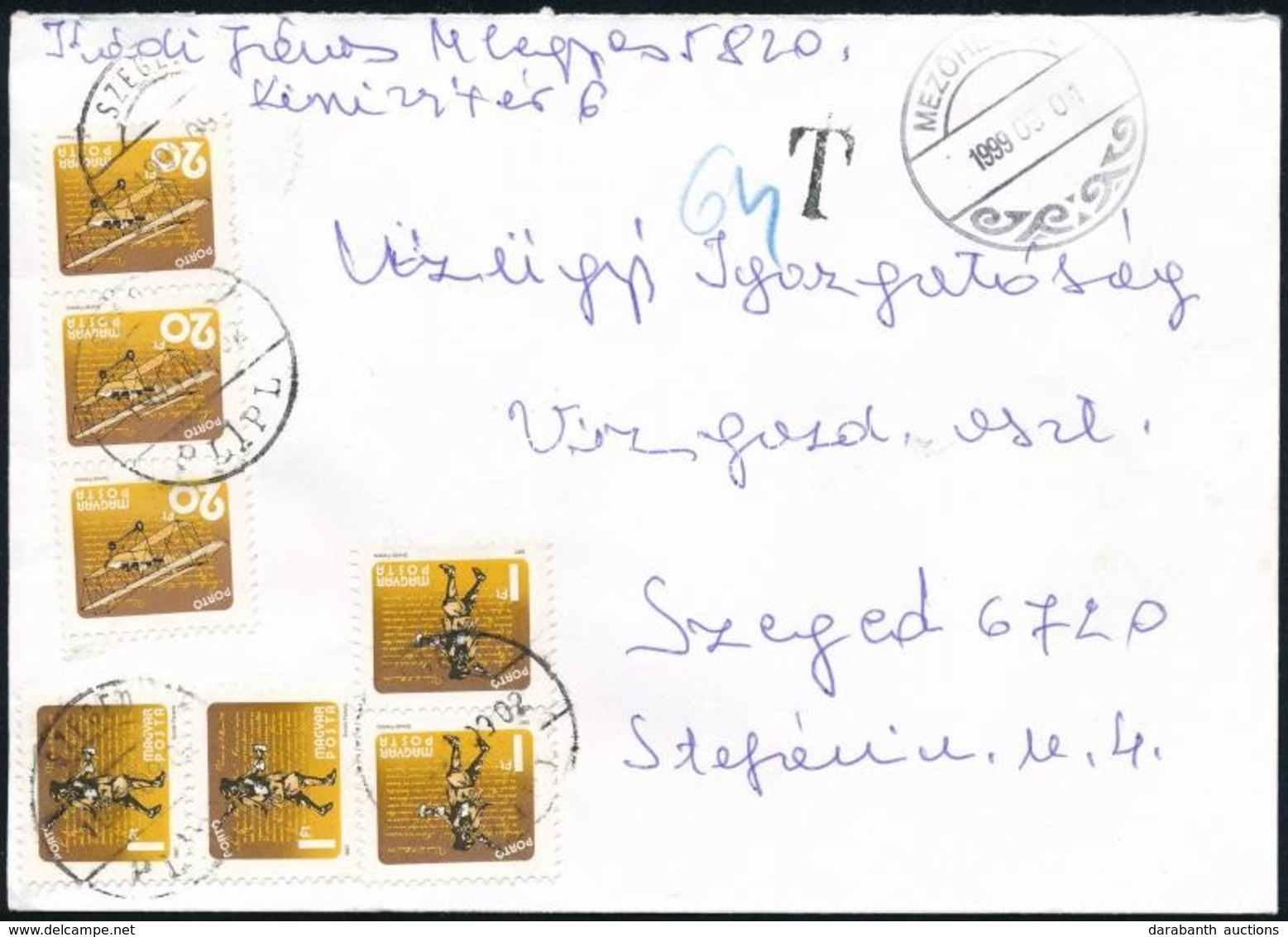 1999 Levél 64Ft Postatörténeti Portóval / Cover With 64Ft Postage Due - Sonstige & Ohne Zuordnung