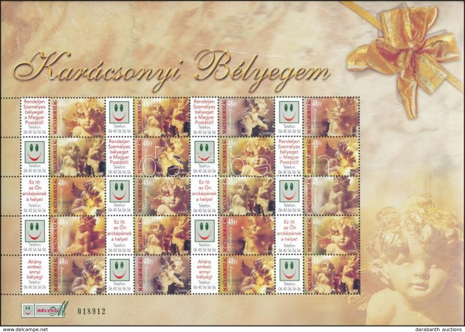 ** 2004 Karácsony Bélyegem 3 Klf Teljes ív, Sorszámozott (30.000) / Christmas 3 Different Complete Sheets With Numbers - Autres & Non Classés