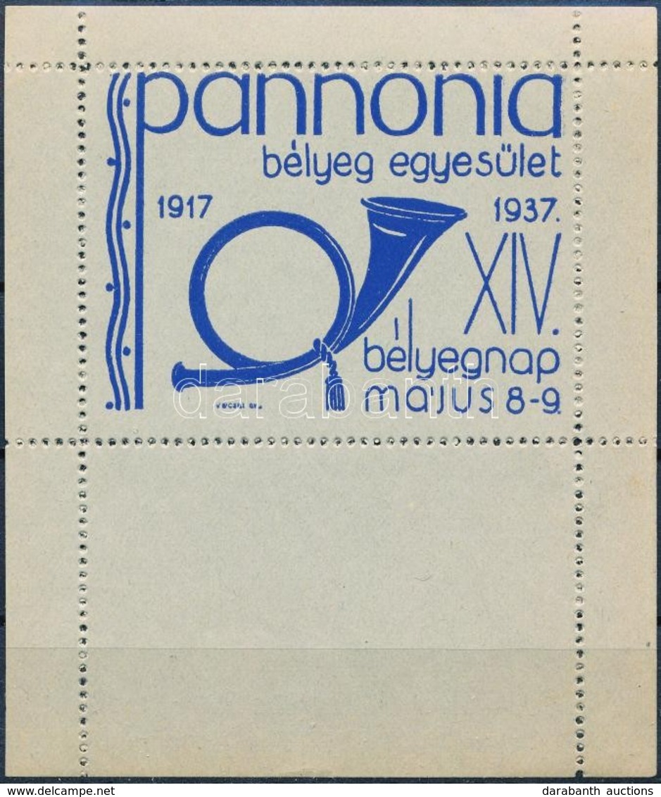** 1937/2cb Pannóniai Bélyegegyesület Emlékív / Souvenir Sheet - Altri & Non Classificati