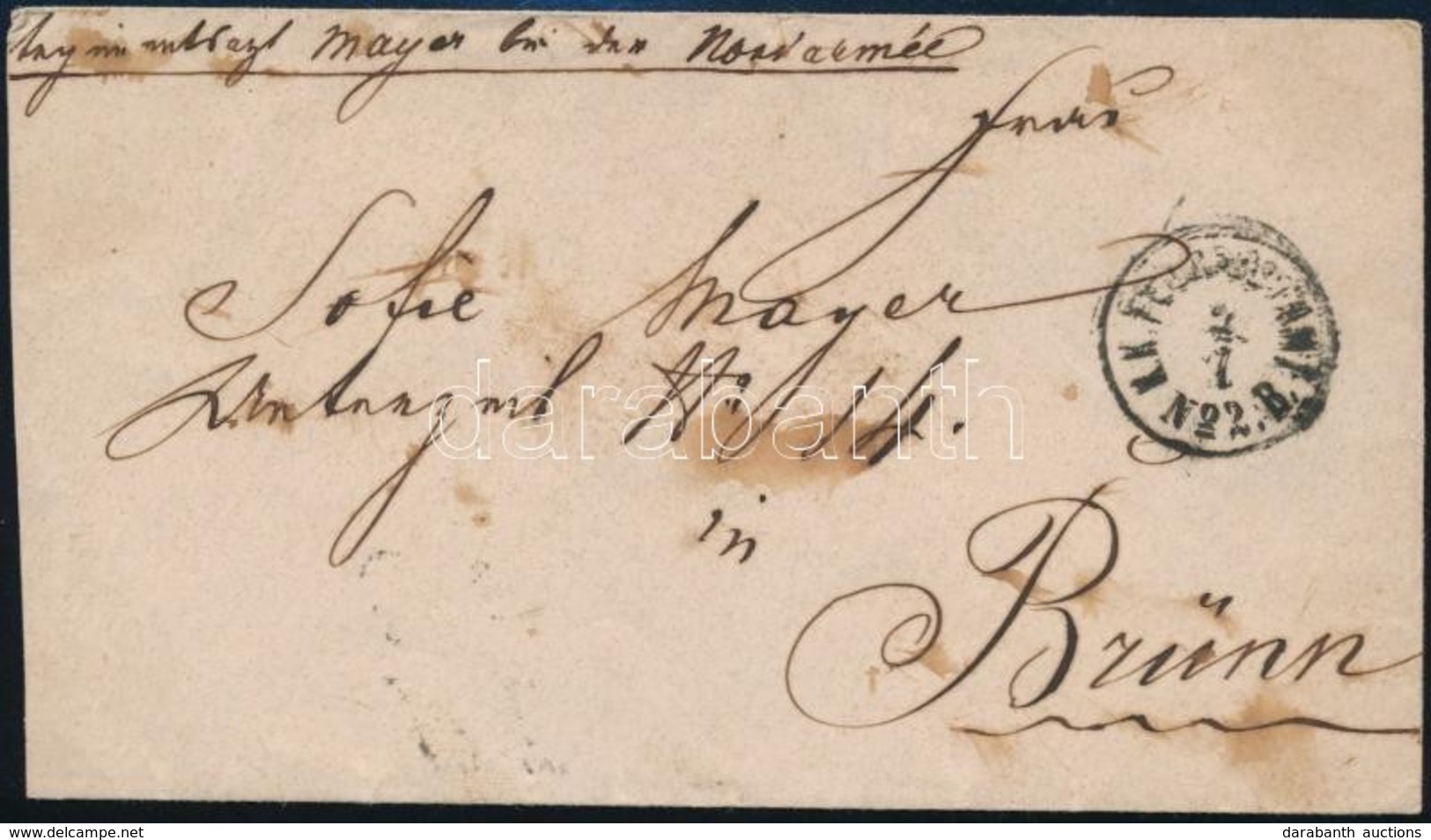 1866 Tábori Posta Levél Az Olaszország és Poroszország Elleni Háborúból (1875 Müller Pont) / Field Post Cover 'K.K. FELD - Sonstige & Ohne Zuordnung