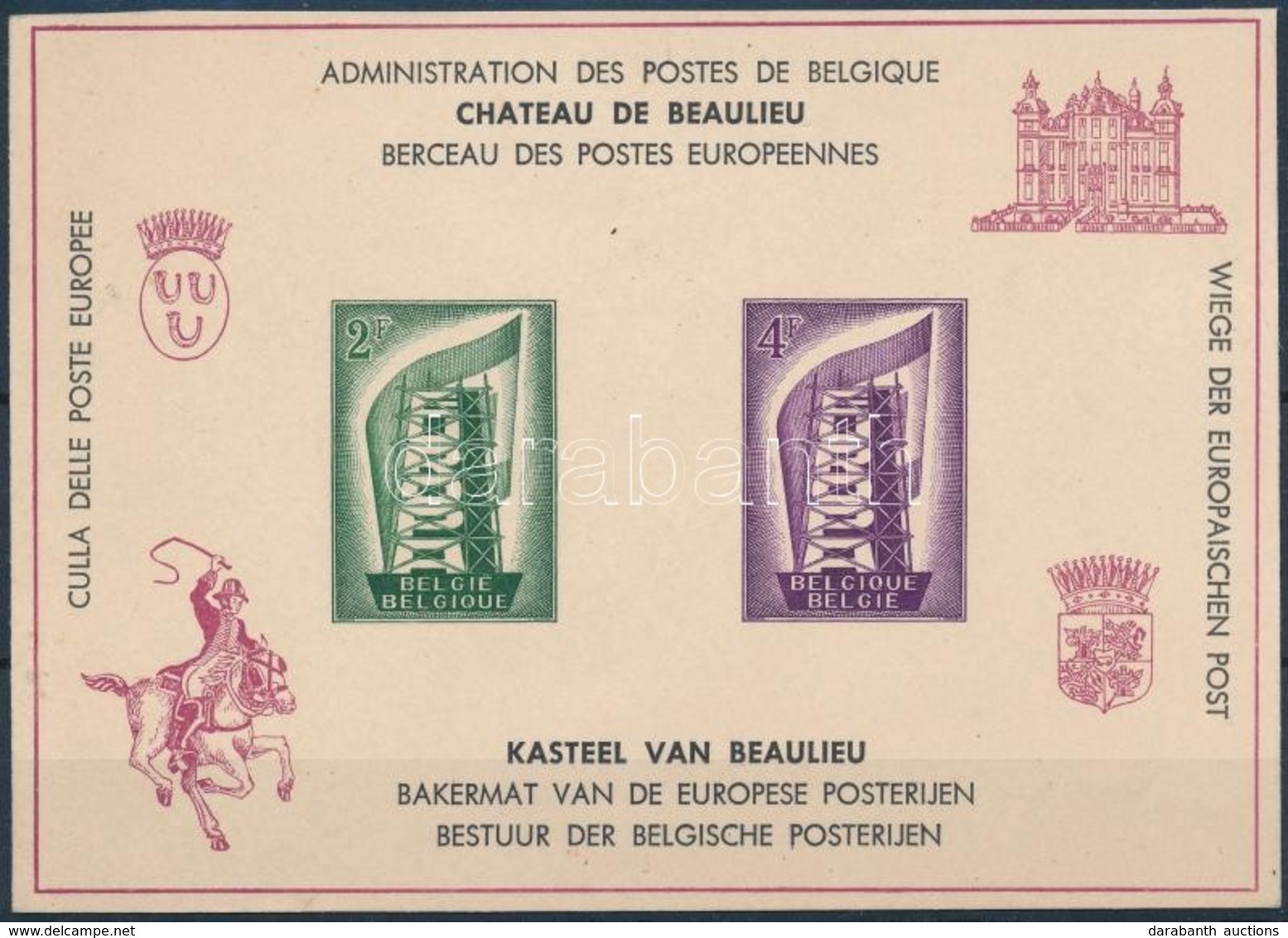 1956 Europa CEPT Emléklap / Souvenir Card (Mi 1043-1044) - Sonstige & Ohne Zuordnung