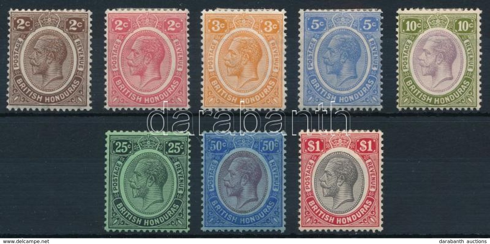 * Brit Honduras 1922 8 Klf Forgalmi Bélyeg Mi 90-92, 94-98 - Altri & Non Classificati