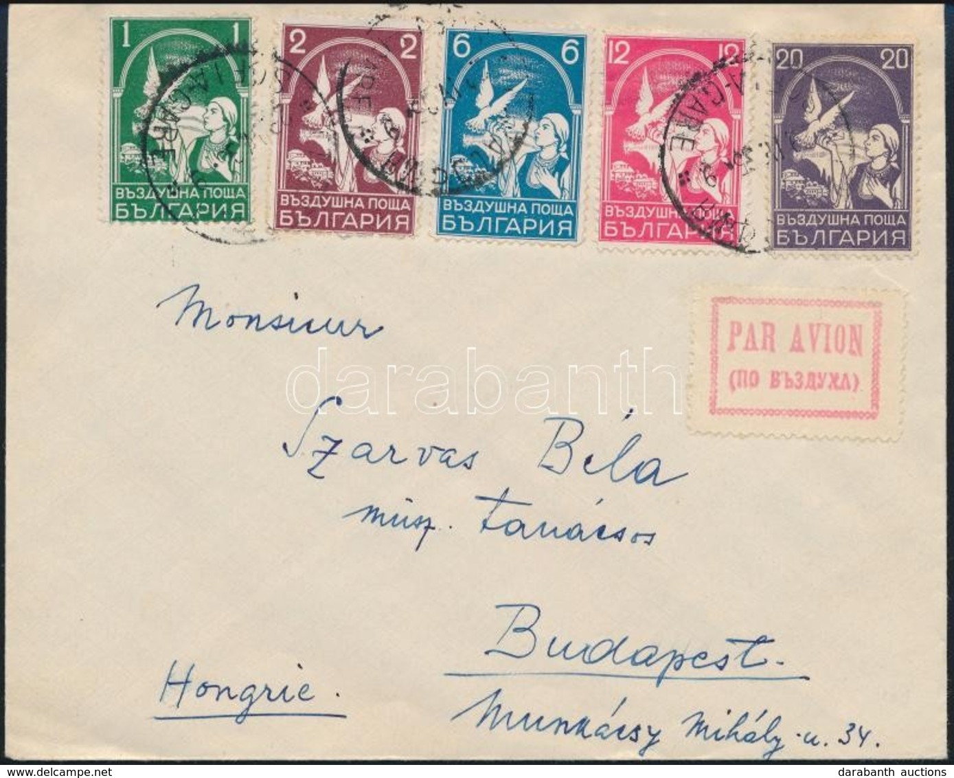 1935 Légi Levél Budapestre / Airmail Cover To Hungary - Altri & Non Classificati