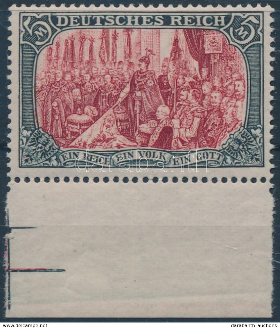 ** 1902 Mi 81 Aa ívszéli/margin Piece (Mi EUR 800,-) Certificate: Briefmarkenprüfstelle Basel, Signed: Bühler - Altri & Non Classificati