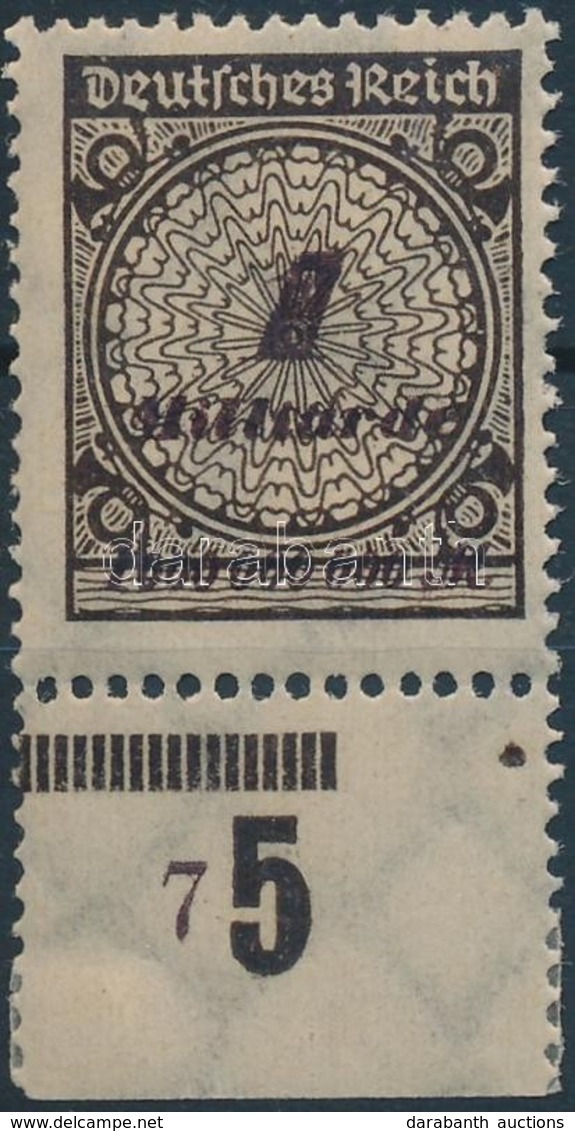 ** 1923 Mi 325 APb (Mi EUR 1400,-) ívszéli Bélyeg, Az ívszélen Falc / Margin Stamp, Hinge On Margin. Certificate: Oechsn - Sonstige & Ohne Zuordnung