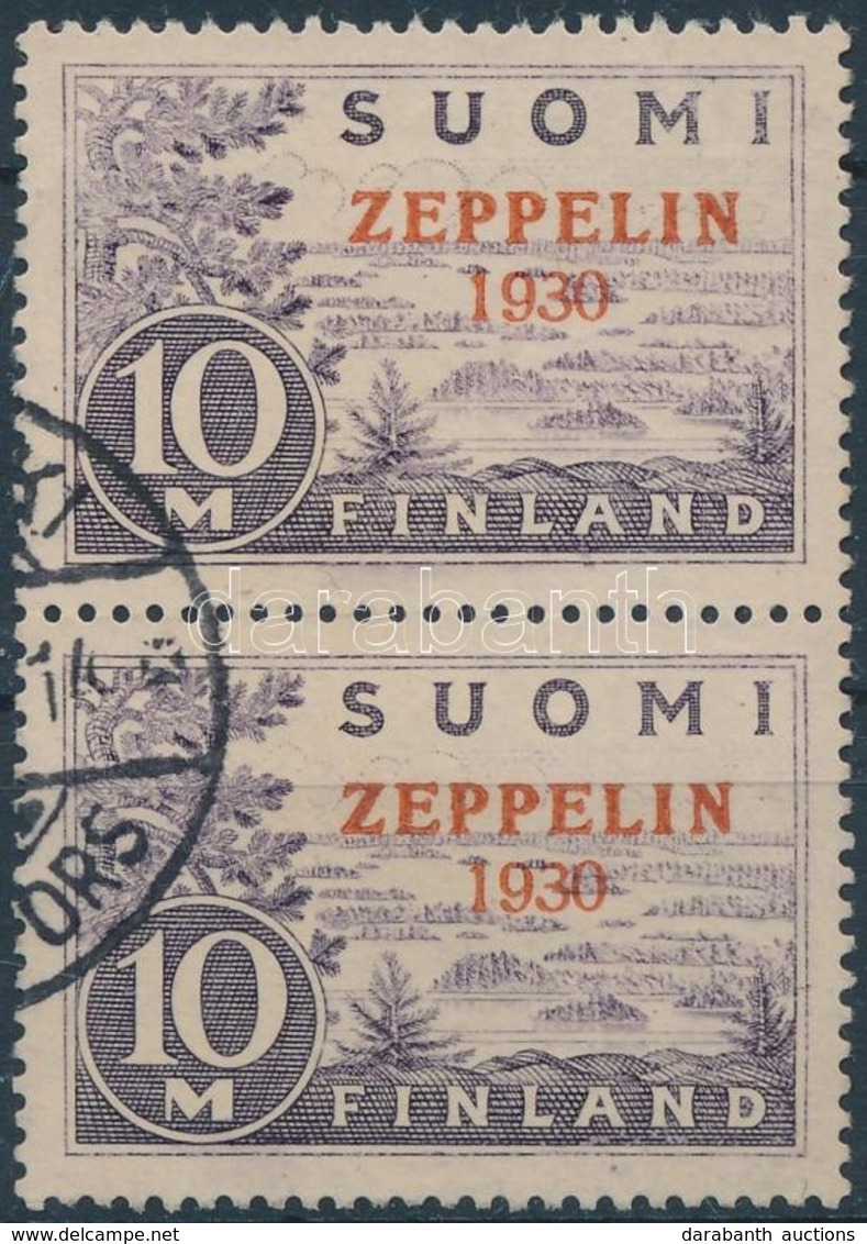 O 1930 Zeppelin Felülnyomott Pár Mi 161 - Sonstige & Ohne Zuordnung